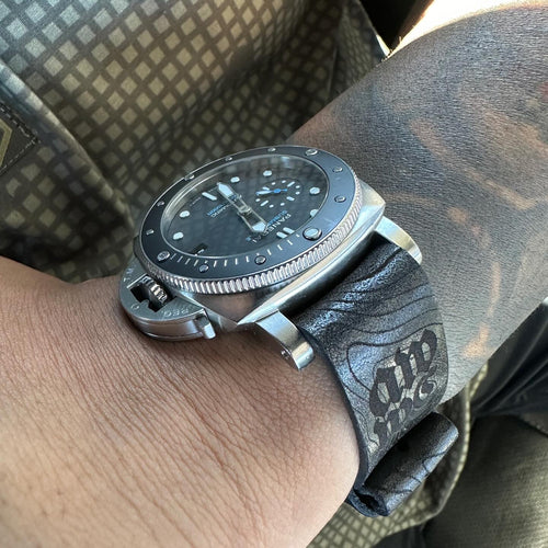 AWWC Topo “Noir” Leather NATO style Strap